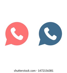 Phone handset icon in speech bubble
