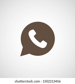 Phone handset icon in speech bubble