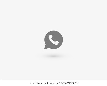 Phone handset icon in speech bubble