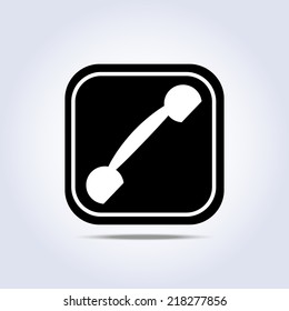 Phone handset icon in vector gray colors