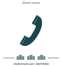 Phone handset icon. vector illustration