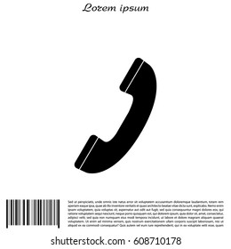 Phone handset icon. vector illustration