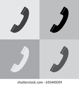 Phone handset icon. vector illustration