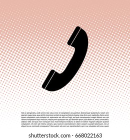 Phone handset icon. vector illustration