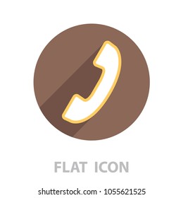 Phone handset line icon