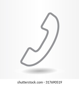 Phone handset line icon