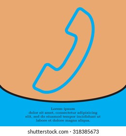 Phone handset line icon