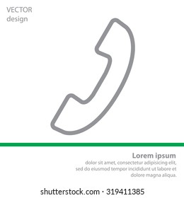 Phone handset line icon