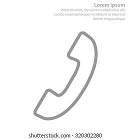 Phone handset line icon