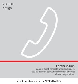 Phone handset line icon