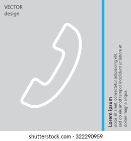 Phone handset line icon