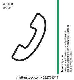 Phone handset line icon