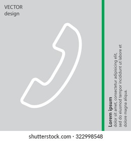 Phone handset line icon