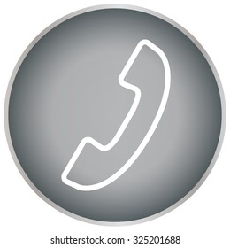 Phone handset line icon
