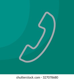 Phone handset line icon