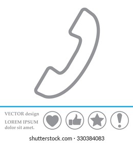 Phone handset line icon