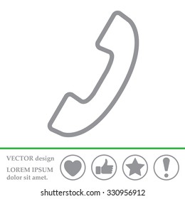 Phone handset line icon