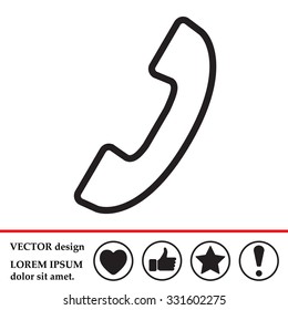 Phone handset line icon