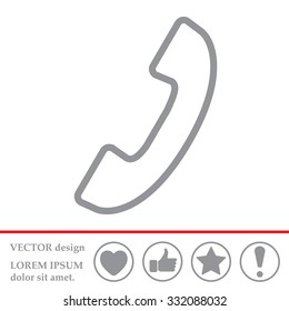 Phone handset line icon