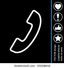 Phone handset line icon