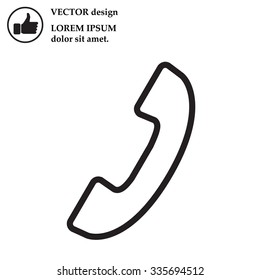 Phone handset line icon