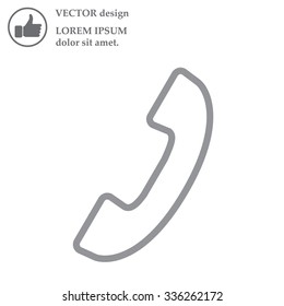Phone handset line icon