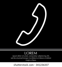Phone handset line icon
