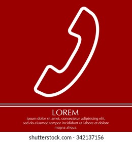Phone handset line icon