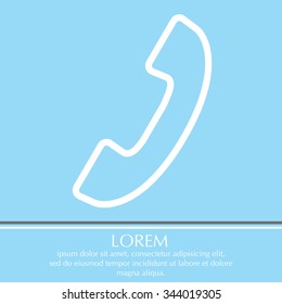 Phone handset line icon