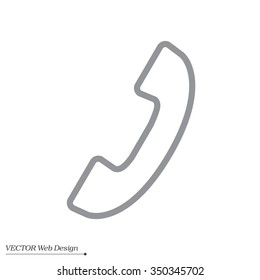 Phone handset line icon