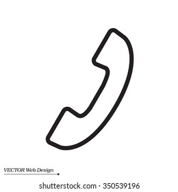 Phone handset line icon