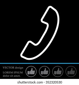 Phone handset line icon