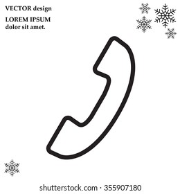 Phone handset line icon