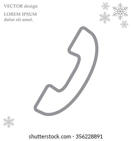 Phone handset line icon