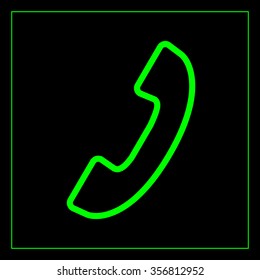 Phone handset line icon