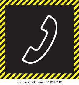 Phone handset line icon