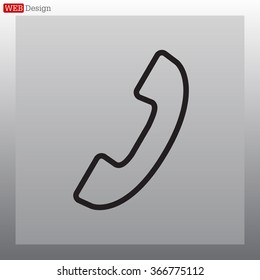 Phone handset line icon