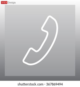 Phone handset line icon