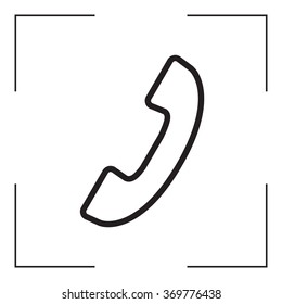 Phone handset line icon