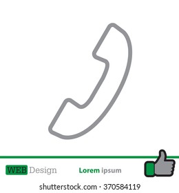 Phone handset line icon