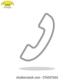 Phone handset line icon