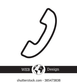 Phone handset line icon