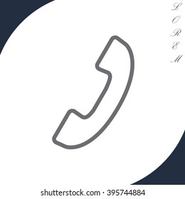 Phone handset line icon