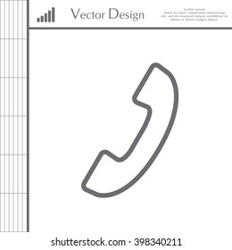 Phone handset line icon
