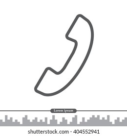 Phone handset line icon