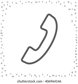 Phone handset line icon