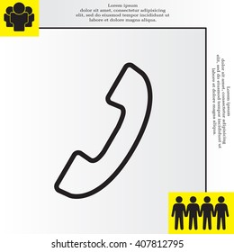 Phone handset line icon
