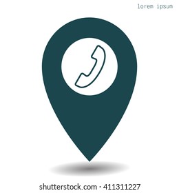 Phone handset line icon