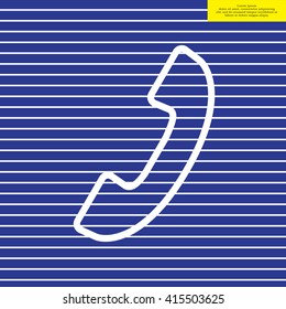 Phone handset line icon