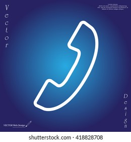 Phone handset line icon